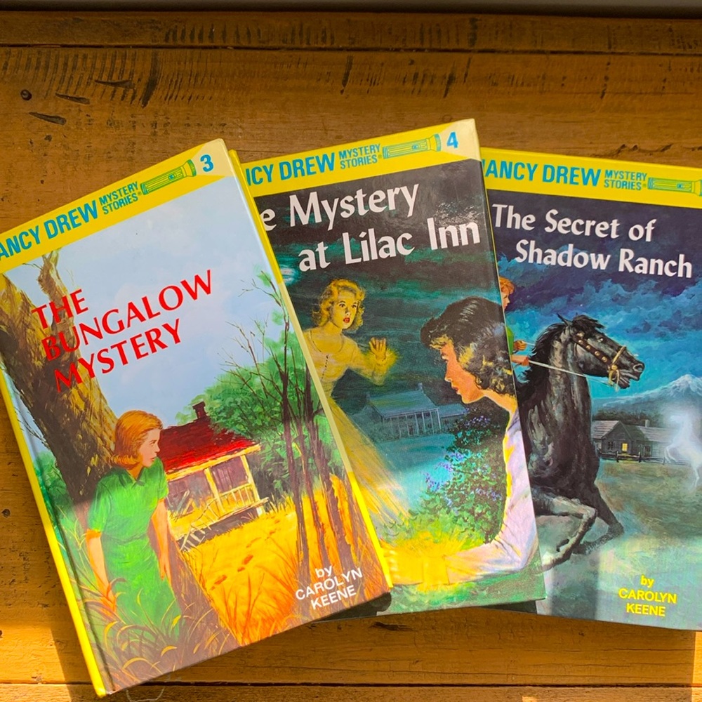 Vintage Nancy Drew books #s 3, 4 & 5 by Carolyn Keene